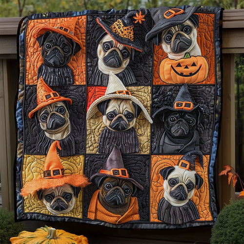 Boo Bark Pugs XR1908024CL Quilt