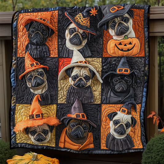 Boo Bark Pugs XR1908024CL Quilt