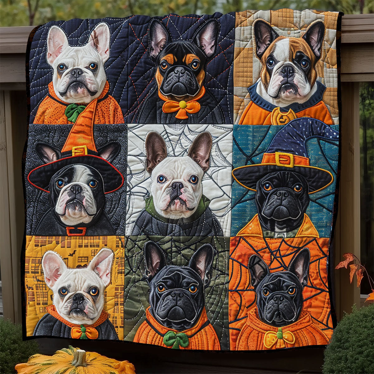 Boo French Bulldogs XR1908038CL Quilt