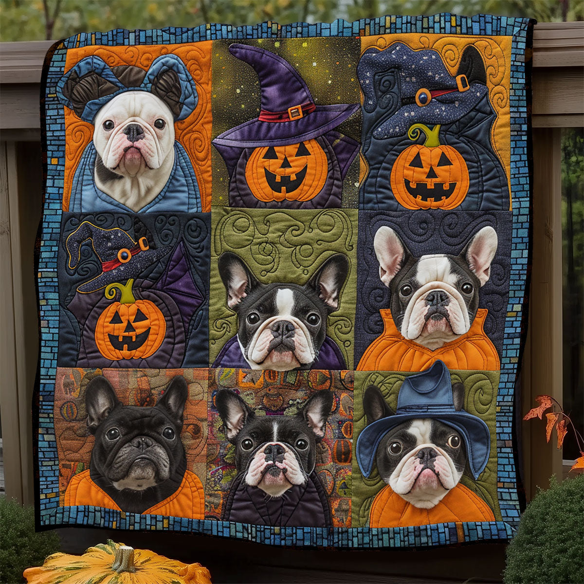 French Bulldog Halloween XR1908066CL Quilt