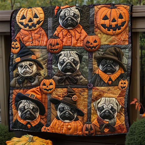Fright Night Pugs XR1908021CL Quilt