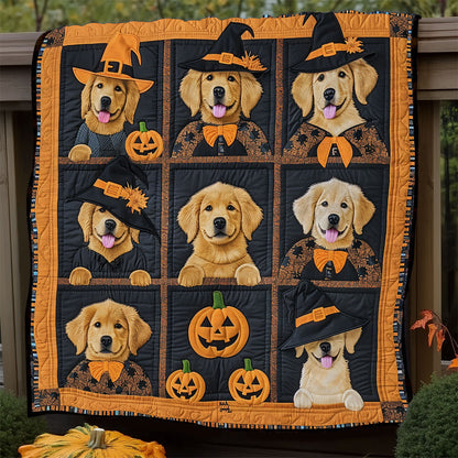 Golden Retriever Witches XR1908029CL Quilt