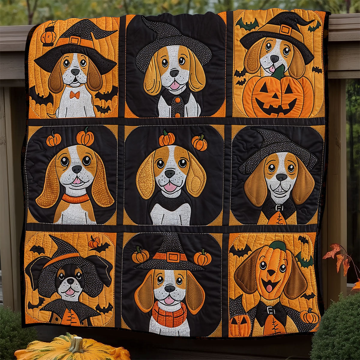 Halloween Beagle Witches XR1908013CL Quilt