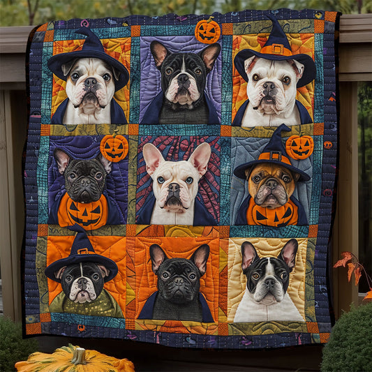 Halloween Vibe French Bulldogs XR1908047CL Quilt