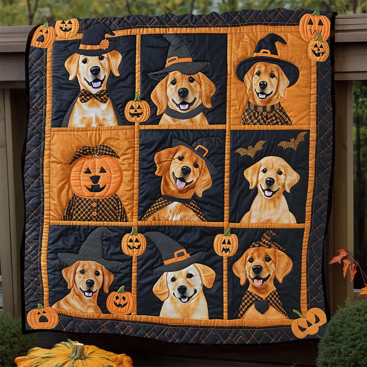 Happy Halloween Golden XR1908032CL Quilt