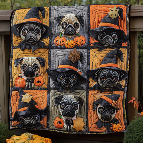 Mystic Pugs XR1908028CL Quilt