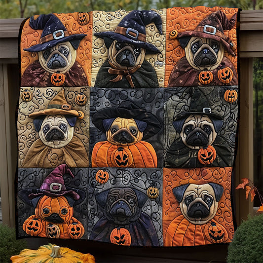 Trick Or Treat Pugs XR1908023CL Quilt