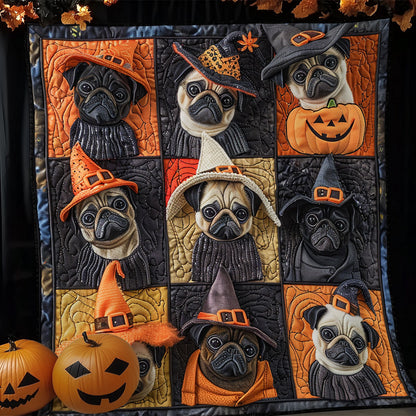 Boo Bark Pugs XR1908024CL Quilt
