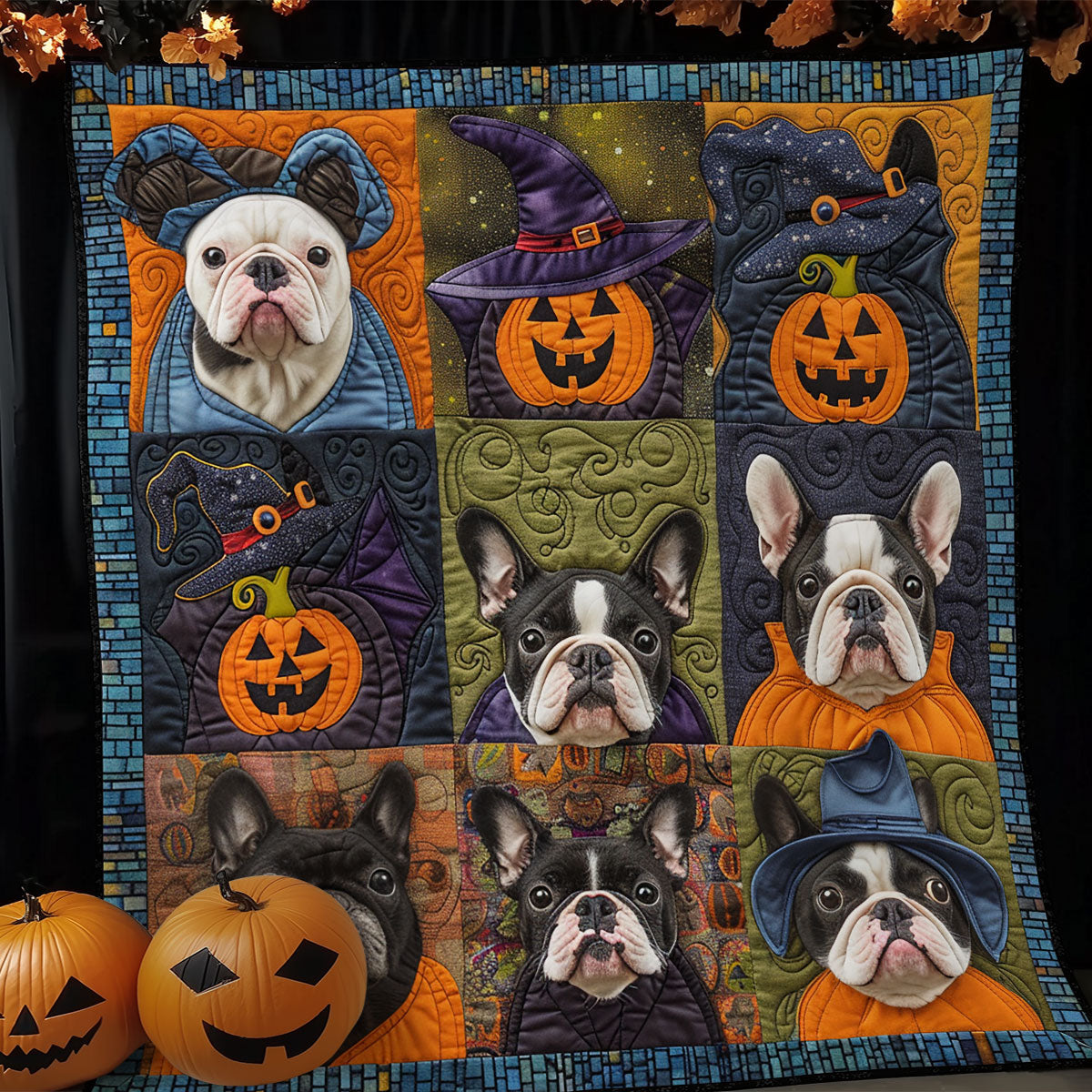 French Bulldog Halloween XR1908066CL Quilt