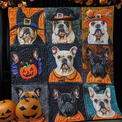 French Bulldog Witches XR1908041CL Quilt