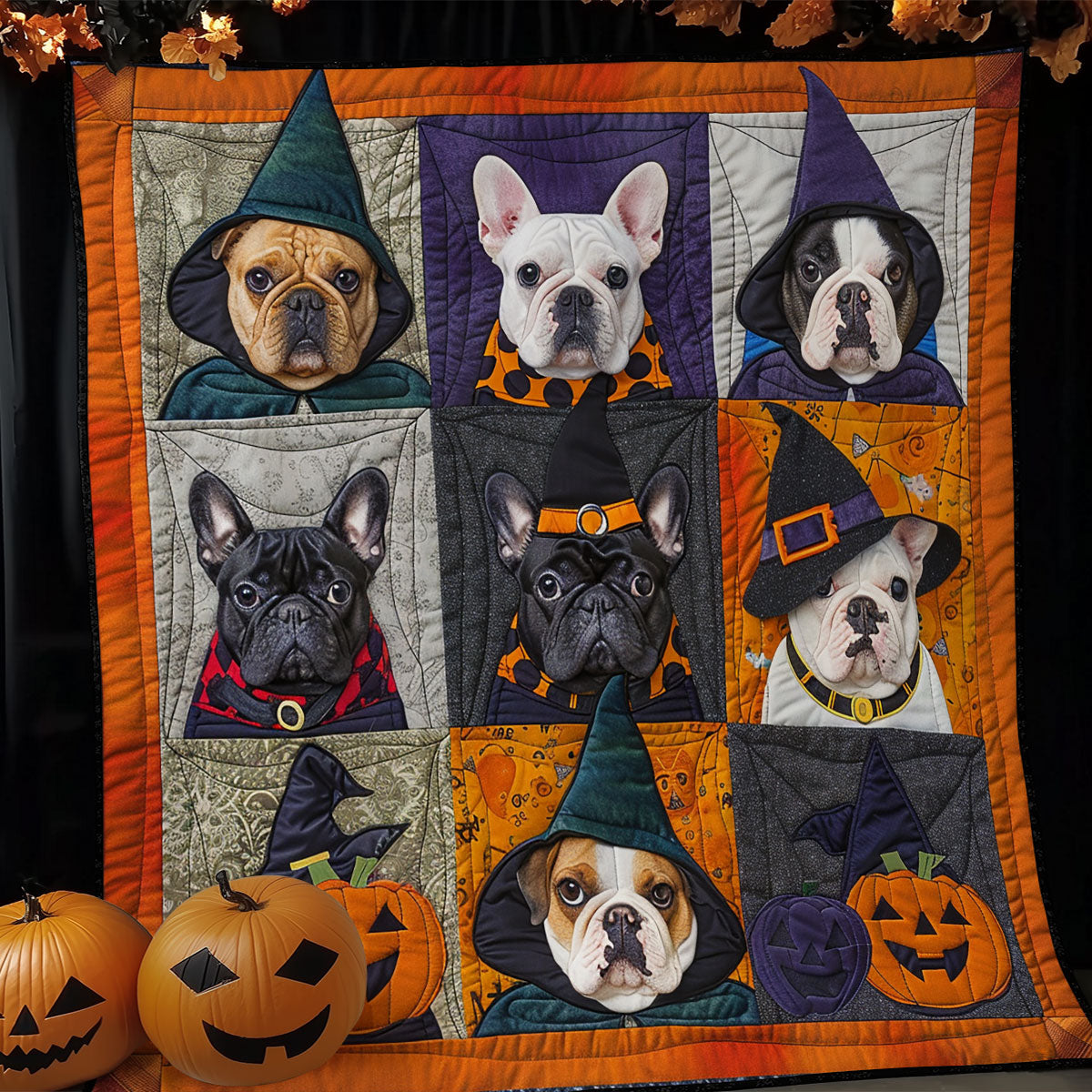 Ghostly French Bulldogs XR1908046CL Quilt