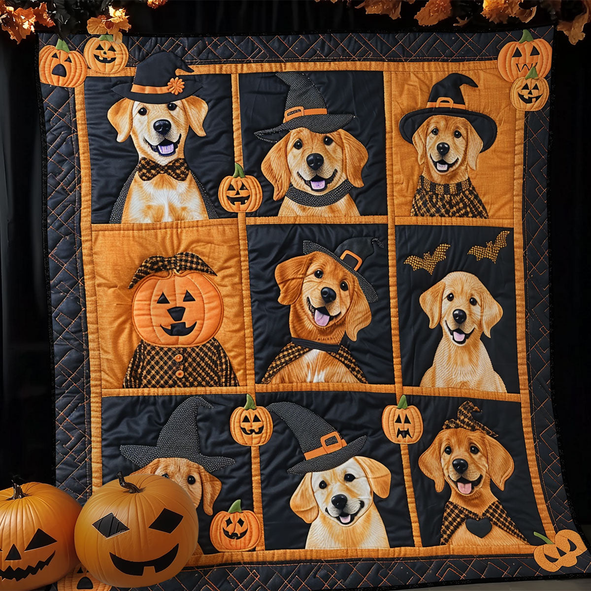 Happy Halloween Golden XR1908032CL Quilt
