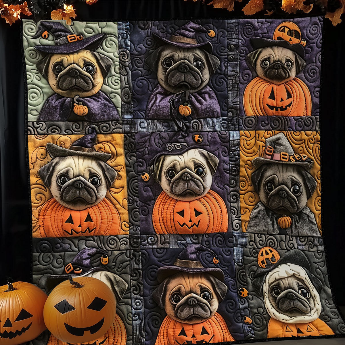 Pumpkin Pooch XR1908022CL Quilt