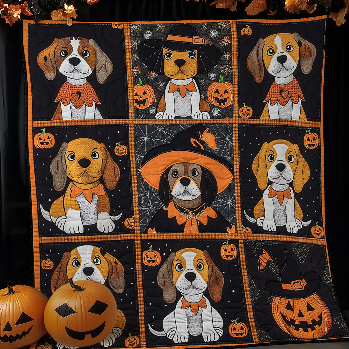 Spooky Paw Beagles XR1908016CL Quilt