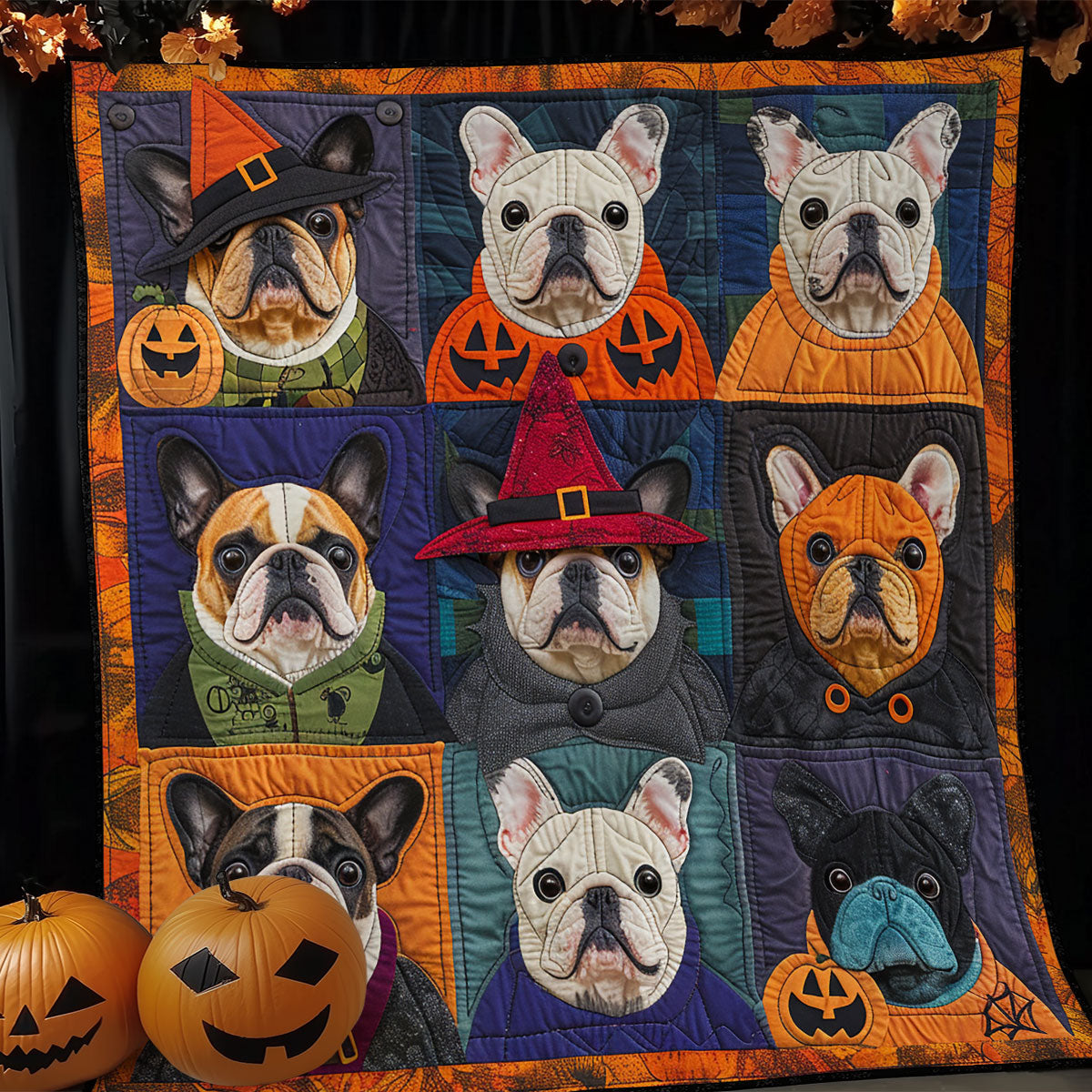 Witchy French Bulldogs XR1908033CL Quilt