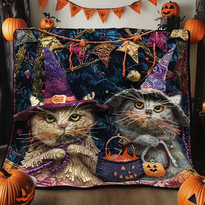 Cartoon Halloween Cats WM1308040CL Quilt