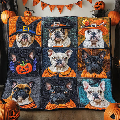 French Bulldog Witches XR1908041CL Quilt