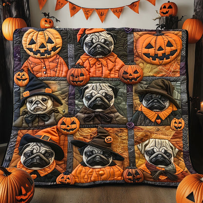 Fright Night Pugs XR1908021CL Quilt