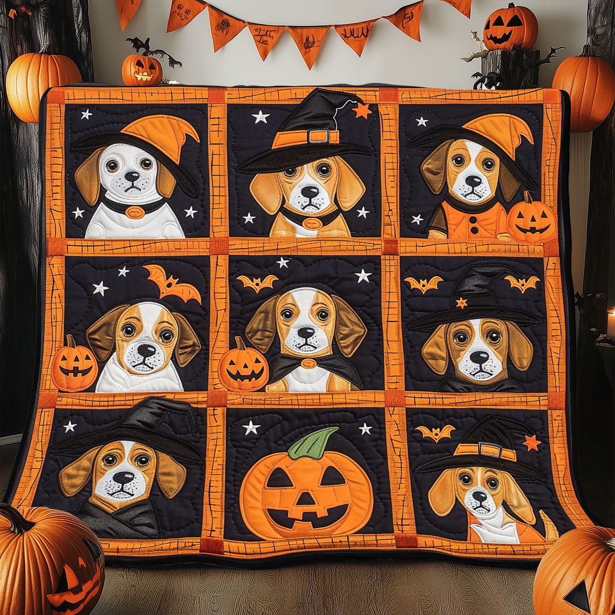 Ghoul Beagles XR1908017CL Quilt