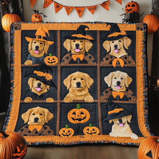 Golden Retriever Witches XR1908029CL Quilt