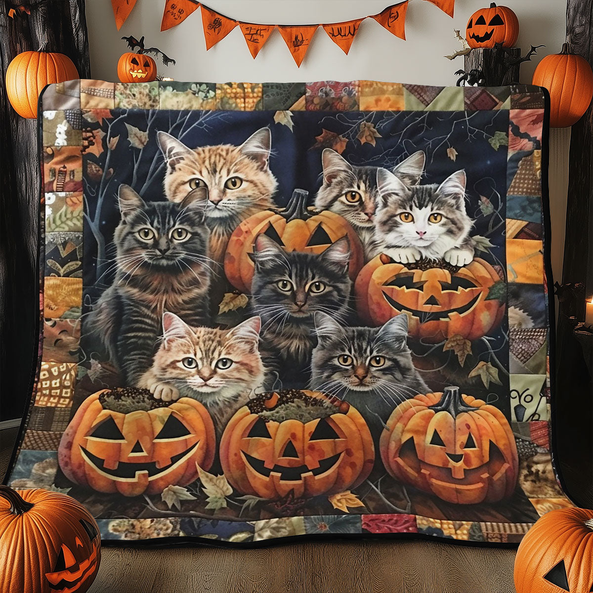 Halloween Kitty WM2908024CL Quilt