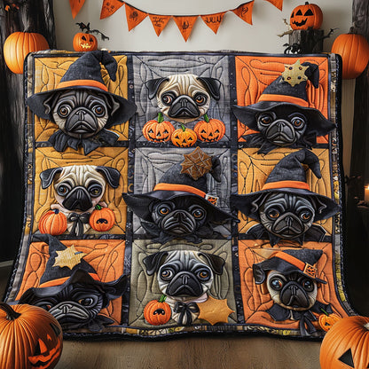 Mystic Pugs XR1908028CL Quilt