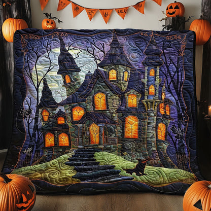 Scary Ghost House WM3008013CL Quilt