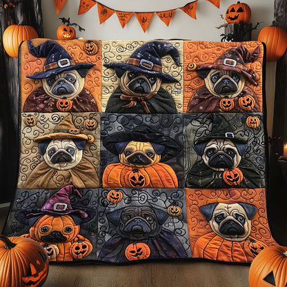 Trick Or Treat Pugs XR1908023CL Quilt