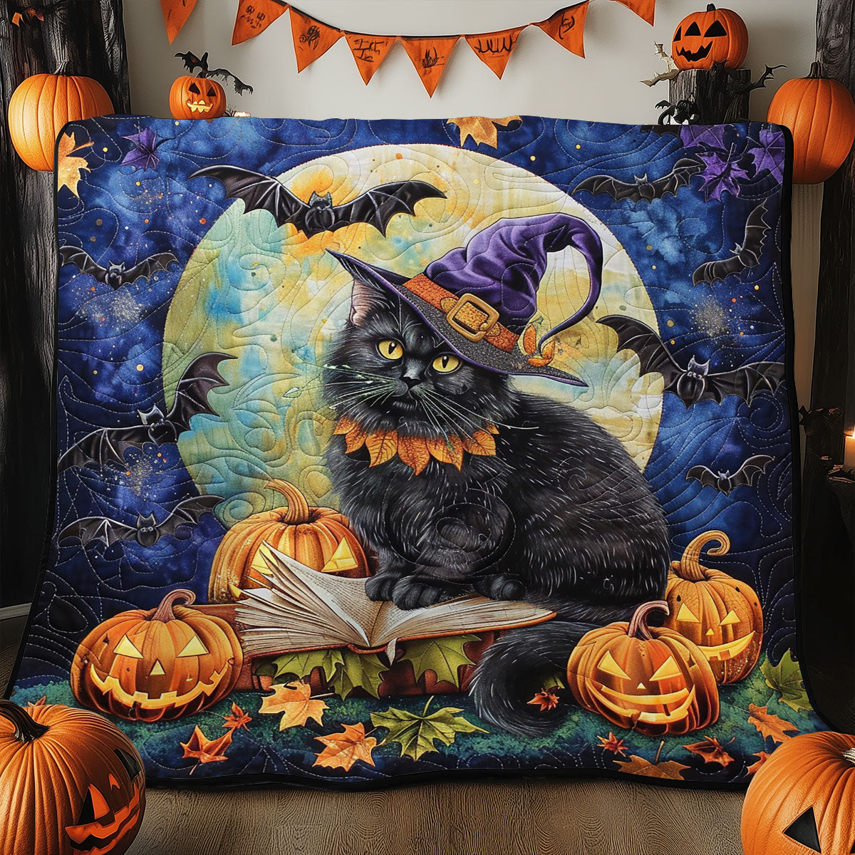 Witch Black Cat WM2908012CL Quilt