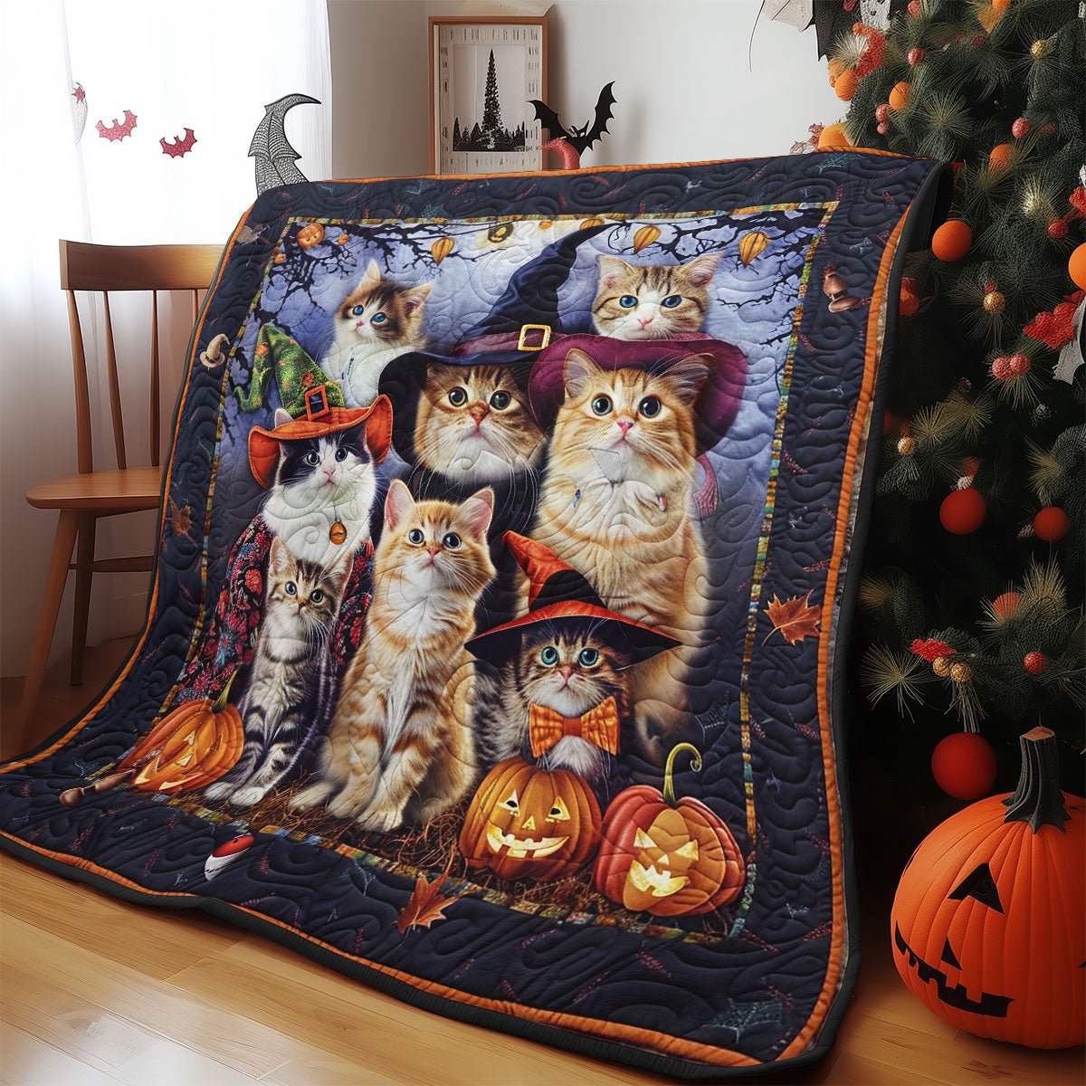 Whimsical Cat WM3008004CL Quilt