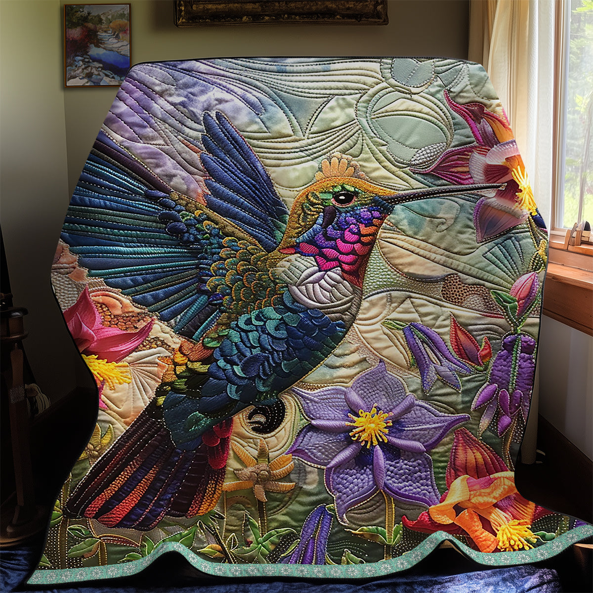 Hummingbird Columbine Dance WG2408009CL Quilt