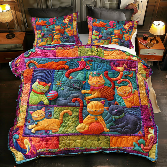 Cute Cats And Colorful Yarns XR0808061CL Duvet Cover Set