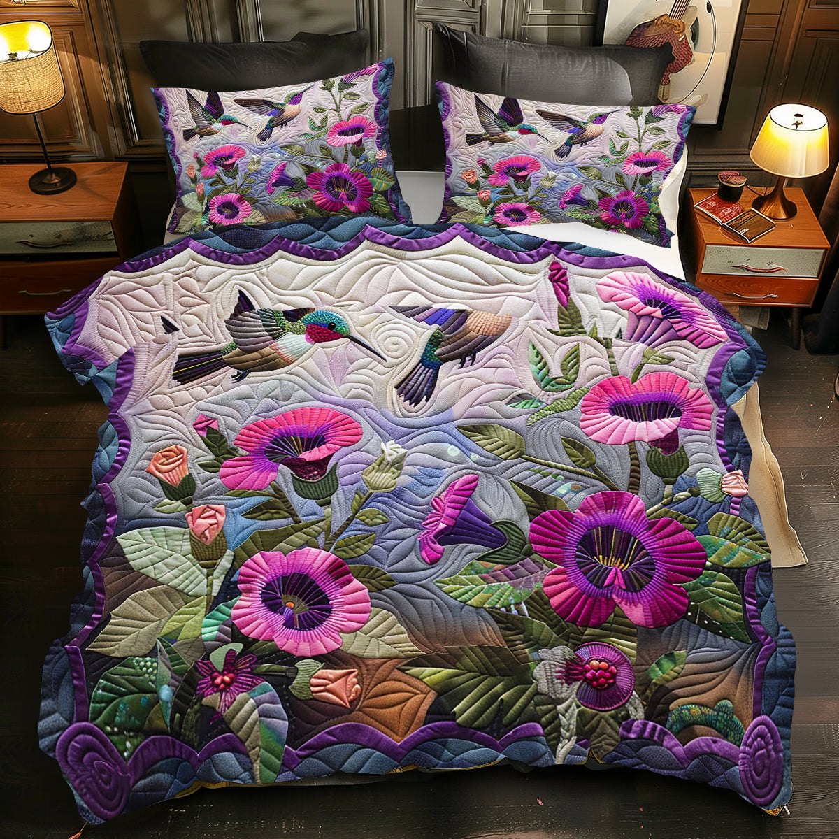 Hummingbirds XR0808062CL Duvet Cover Set