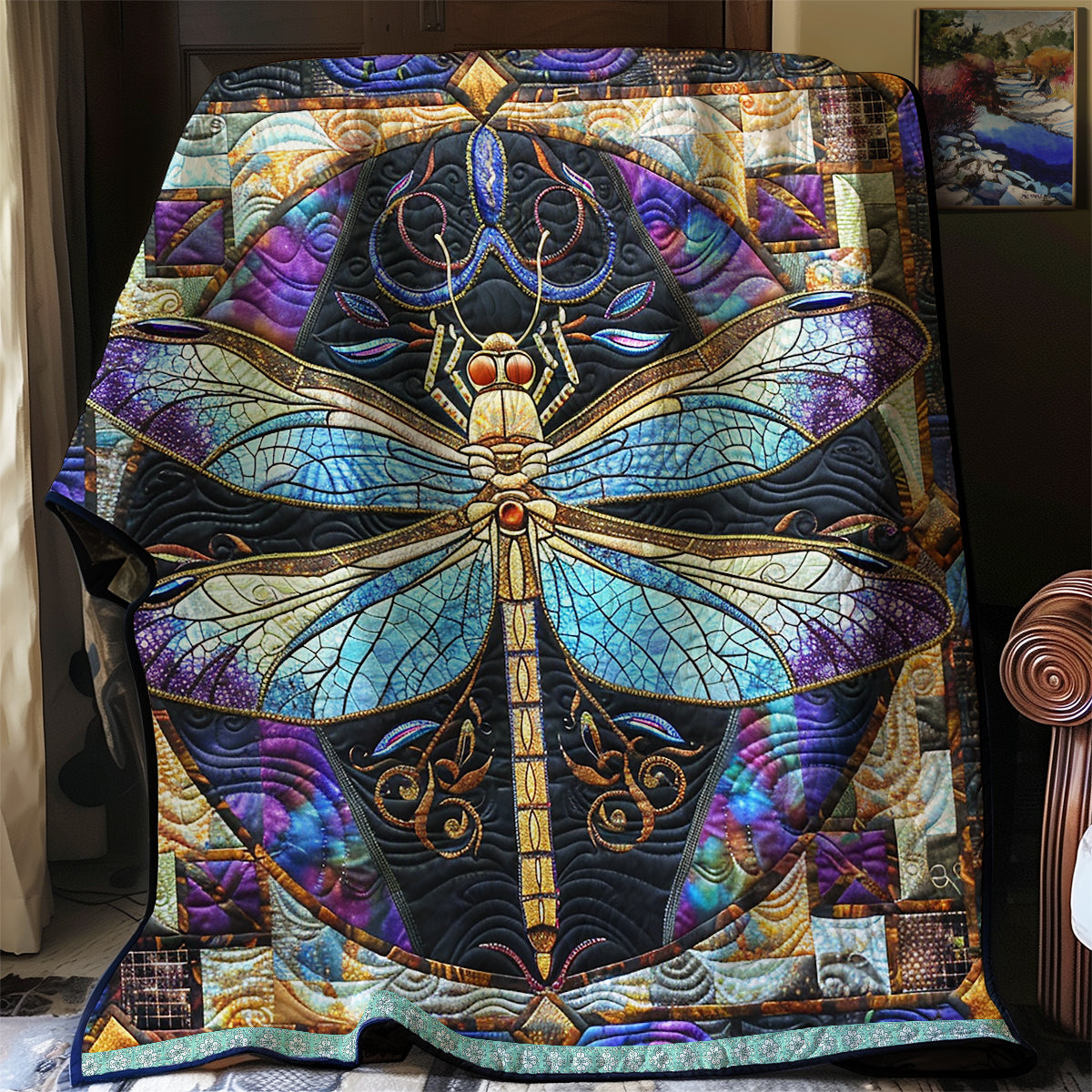 Purple Dragonfly WG2808001CL Quilt