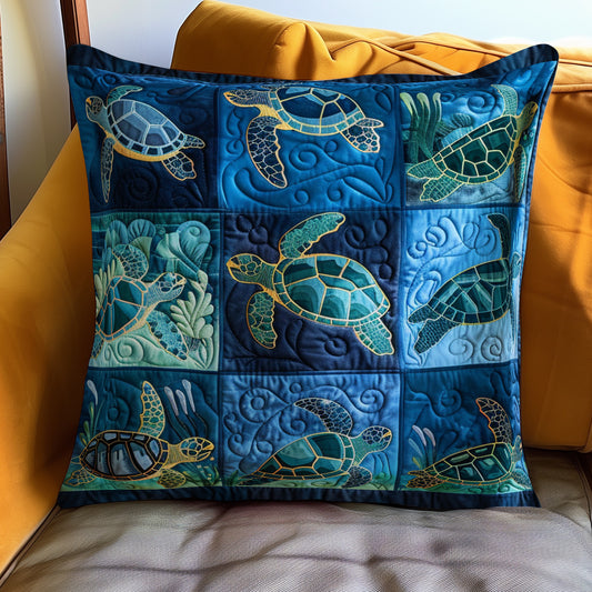 Marine Sea Turtles XR2808015CL Quilt Pillow Case