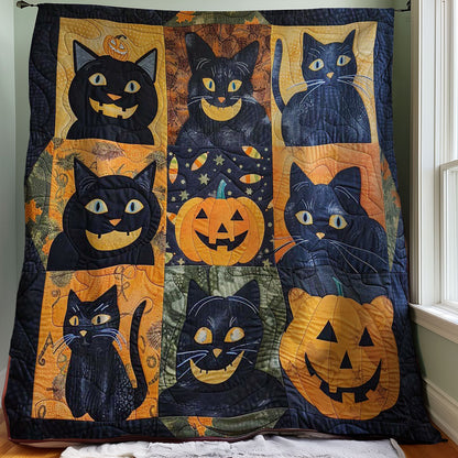 Black Cats Pumpkin WM2507001CL Quilt