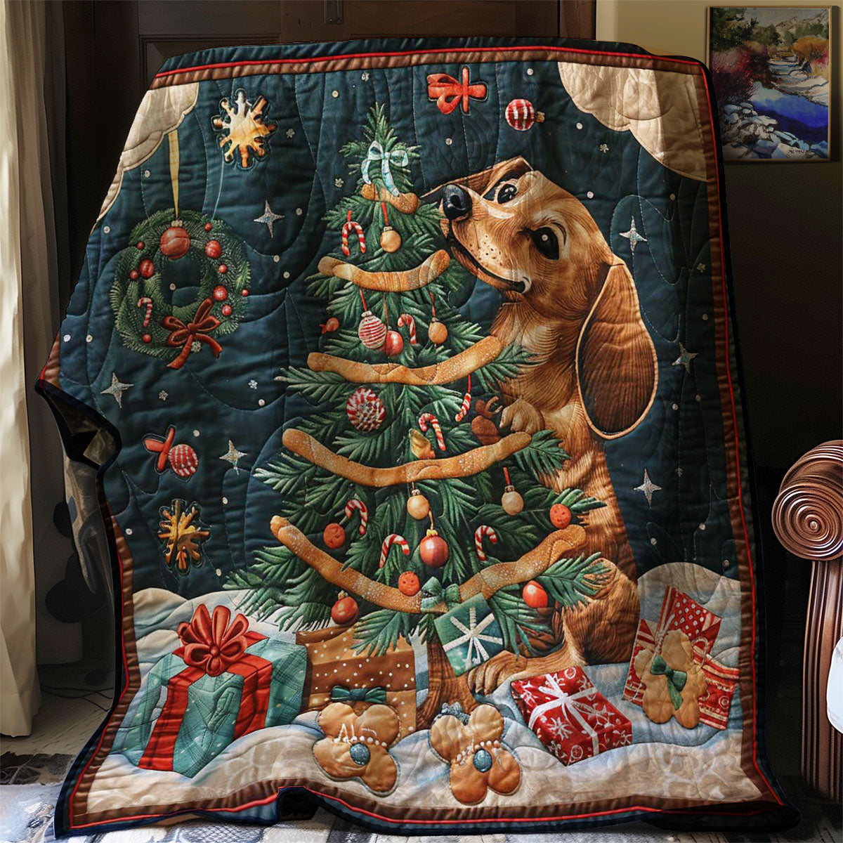 Christmas Dachshunds WM2707002CL Quilt