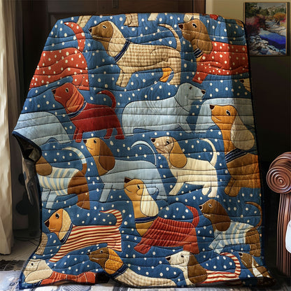 Dachshund On Street WM2607001CL Quilt