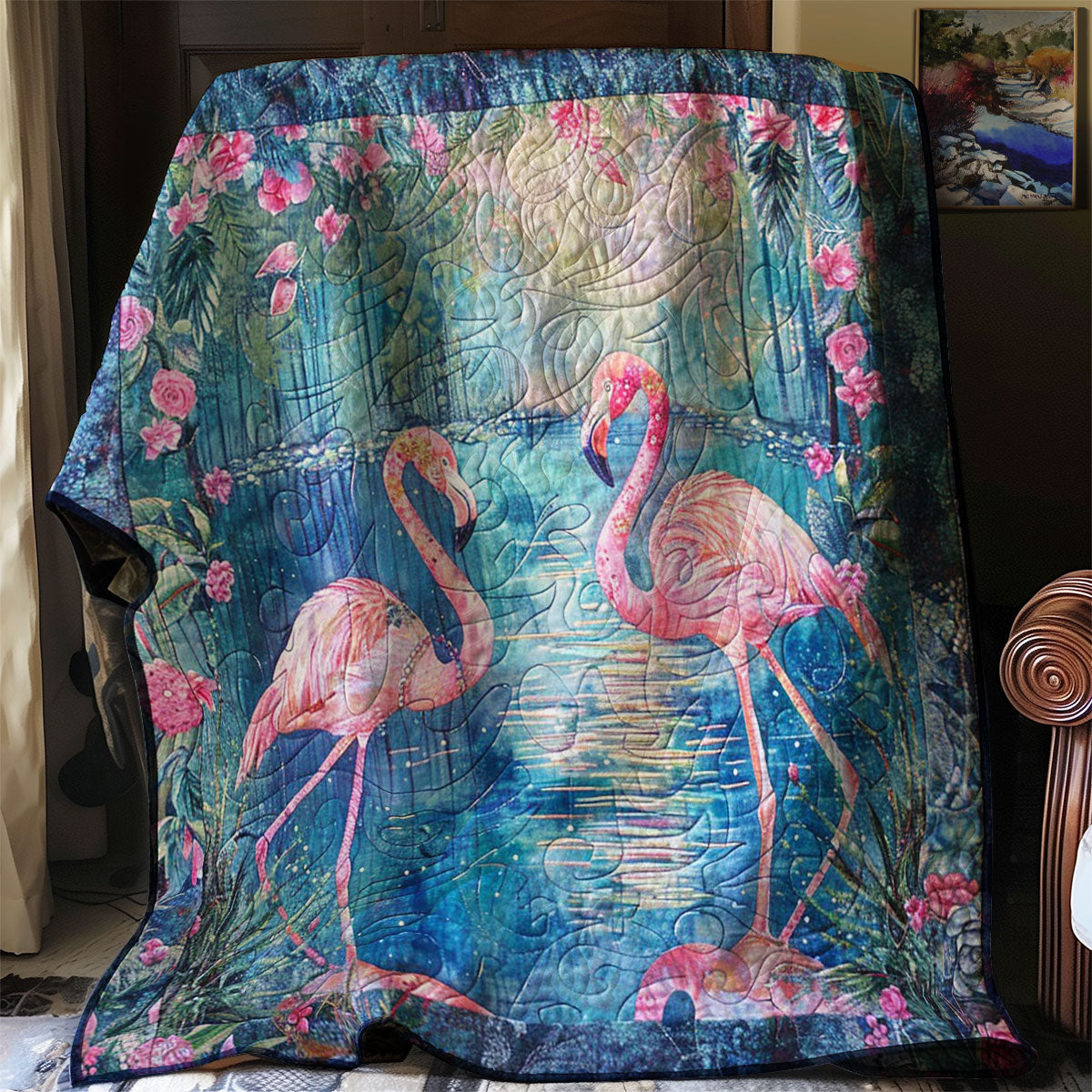 Flamingo Love WM2702001CL Quilt