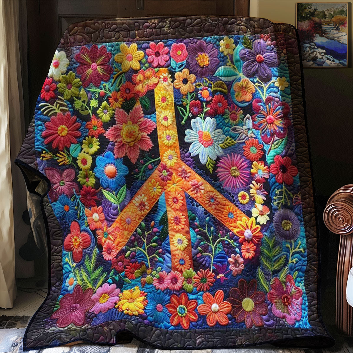 Flowers Peacesign WM2707002CL Quilt