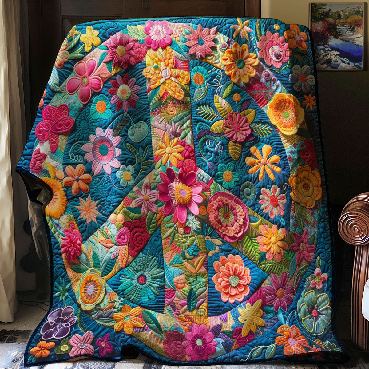 Flowers Peacesign WM2707003CL Quilt