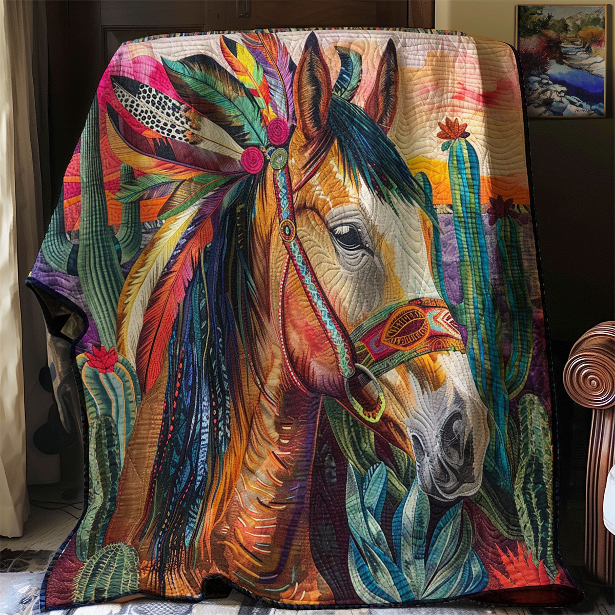 Horse With Cactus WM2607001CL Quilt