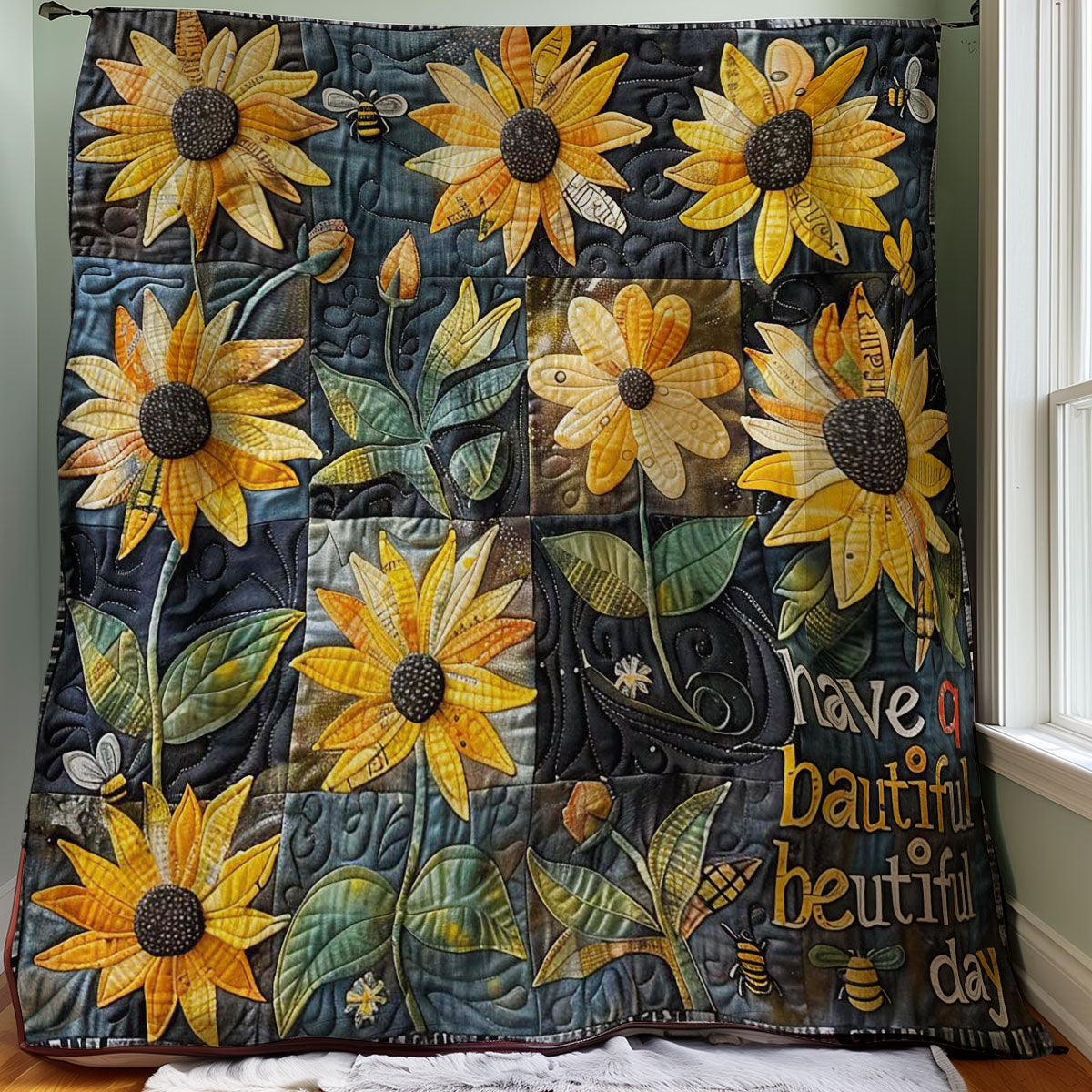 Nice Sunflowers WM2507001CL Quilt