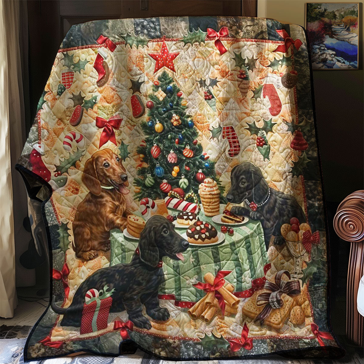 Party Dachshunds WM2707001CL Quilt