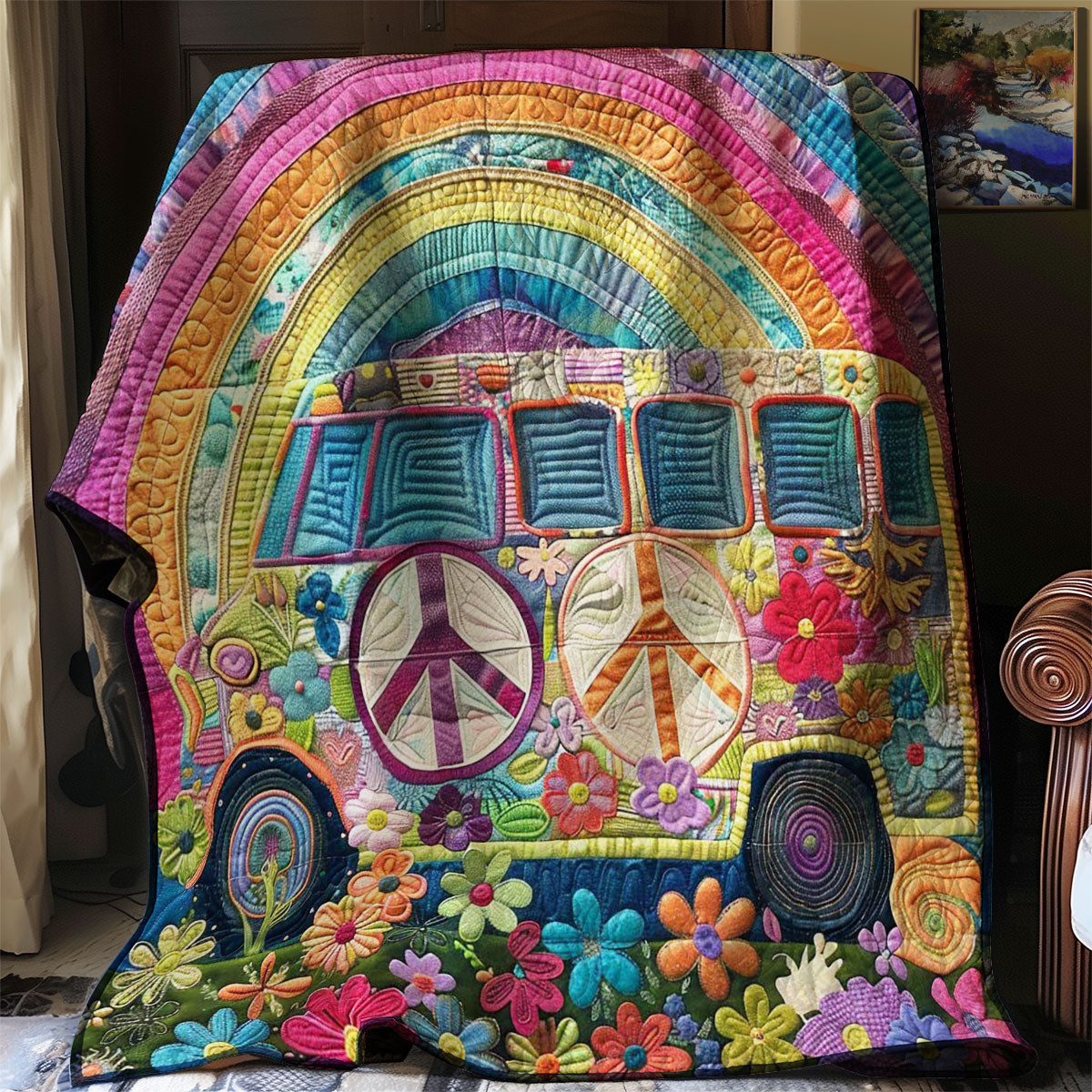 Rainbow Camper Van WM2707004CL Quilt