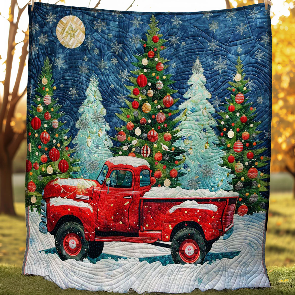 Christmas Red Truck WP2907042CL Quilt