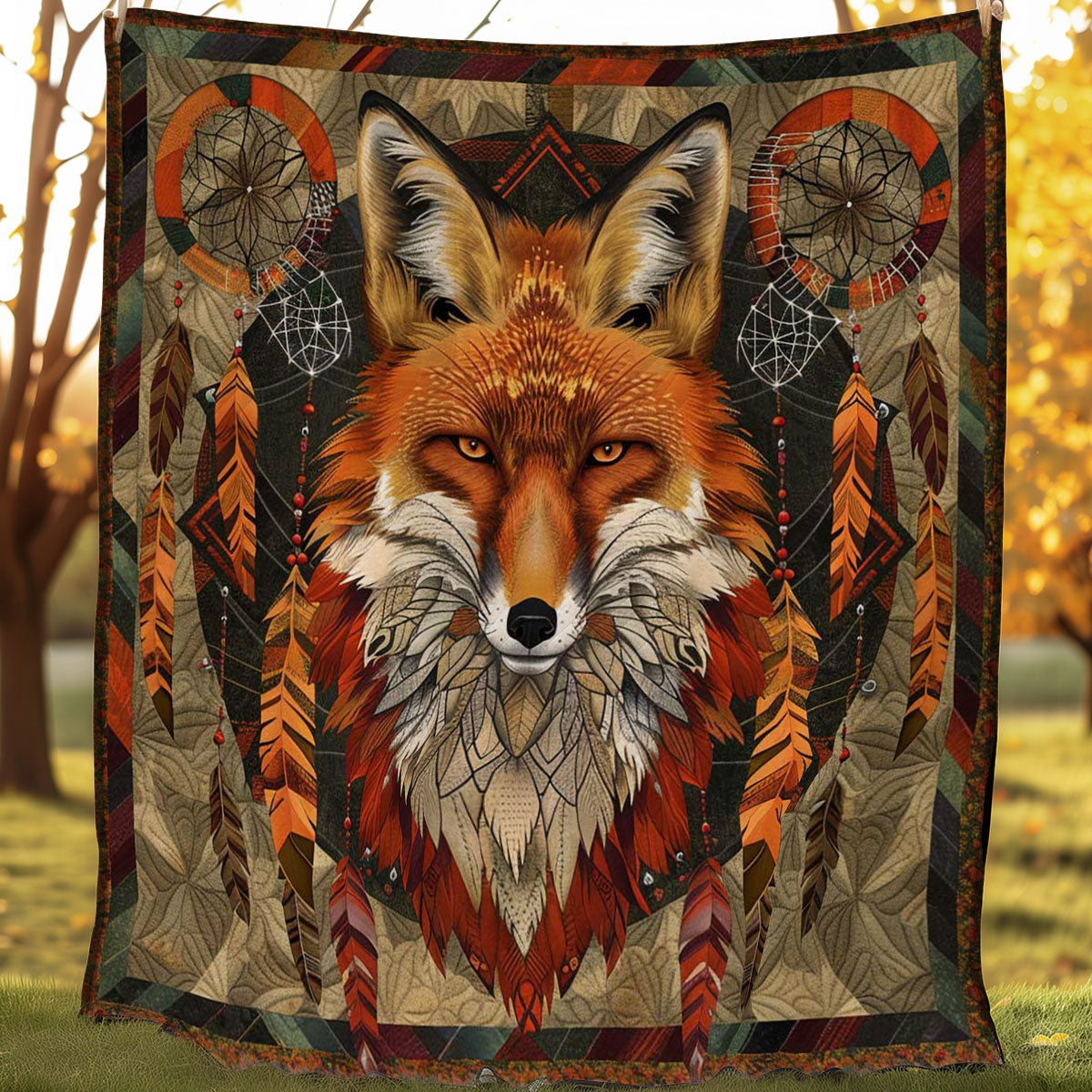 Dreamcatcher Fox Native America WP2907028CL Quilt