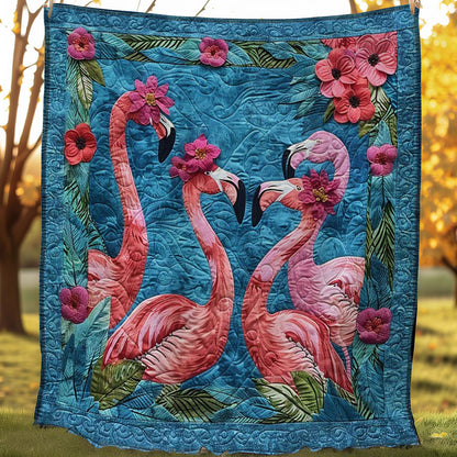 Flamingos Flower Lake WP29070126CL Quilt