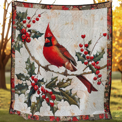 Red Cardinal Snowfall WP2907025CL Quilt