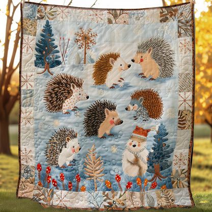 Small hedgehogs winter WP2907001CL Quilt